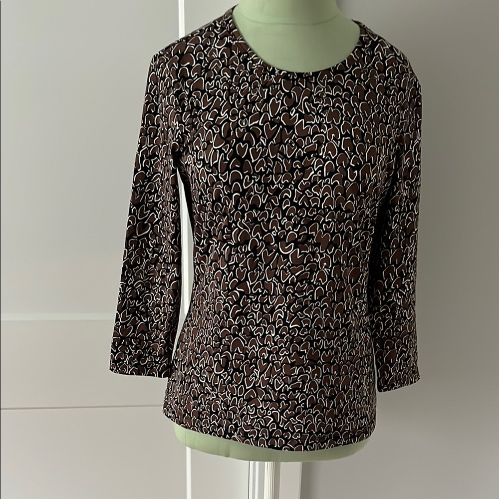J. McLaughlin Fitted 3/4 Sleeve Blouse